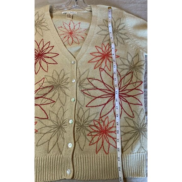 CAROLINE KENDRICK Women's Cardigan Sweater Beige Size XL - Picture 6 of 6